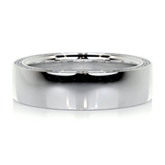 Greg Men's Diamond Wedding Band (0.50 Carat) -14K White Gold