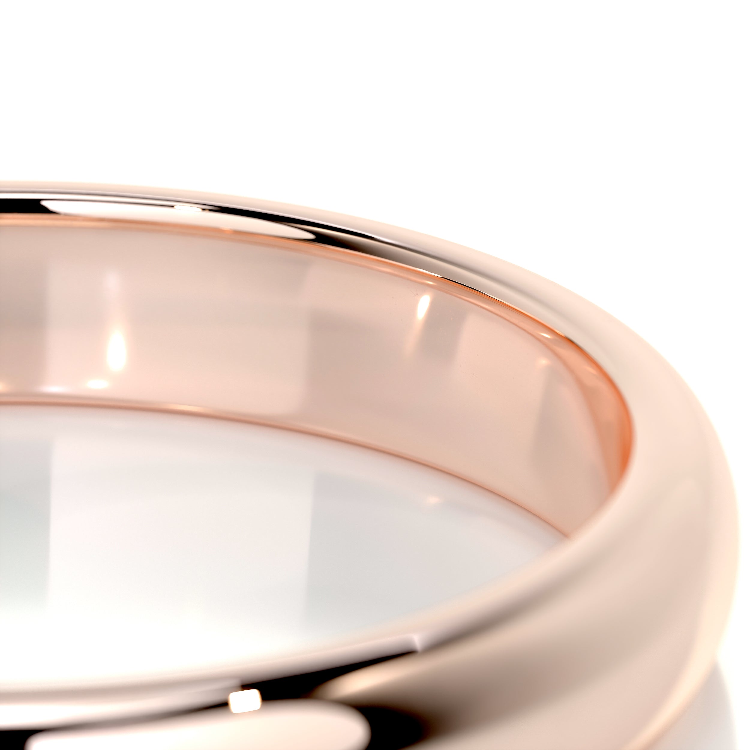 Chris Men's Wedding Band -14K Rose Gold