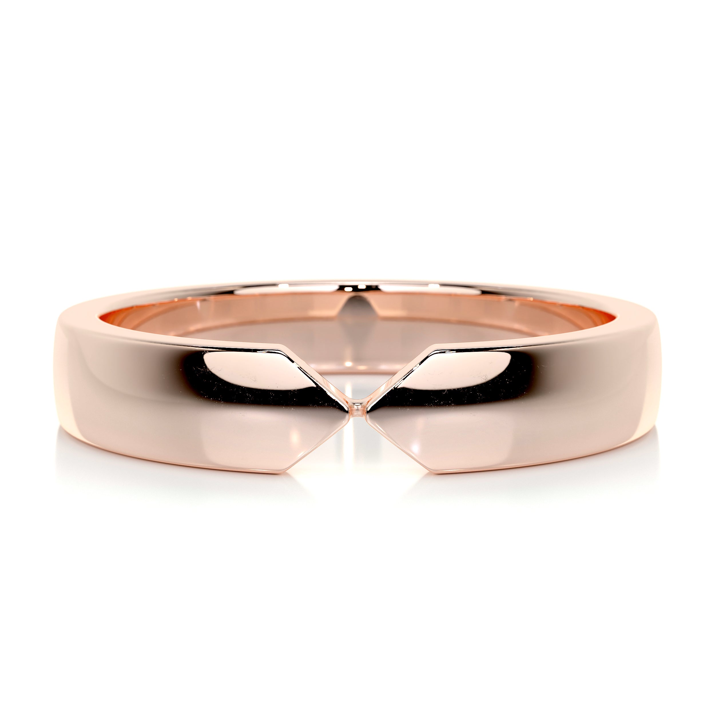 David Men s Wedding Band 14K Rose Gold Solitaire Best Brilliance