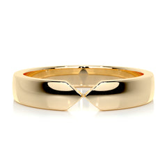David Men's Wedding Band -18K Yellow Gold