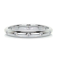 Jenni Men's Diamond Wedding Band (0.20 Carat) -14K White Gold