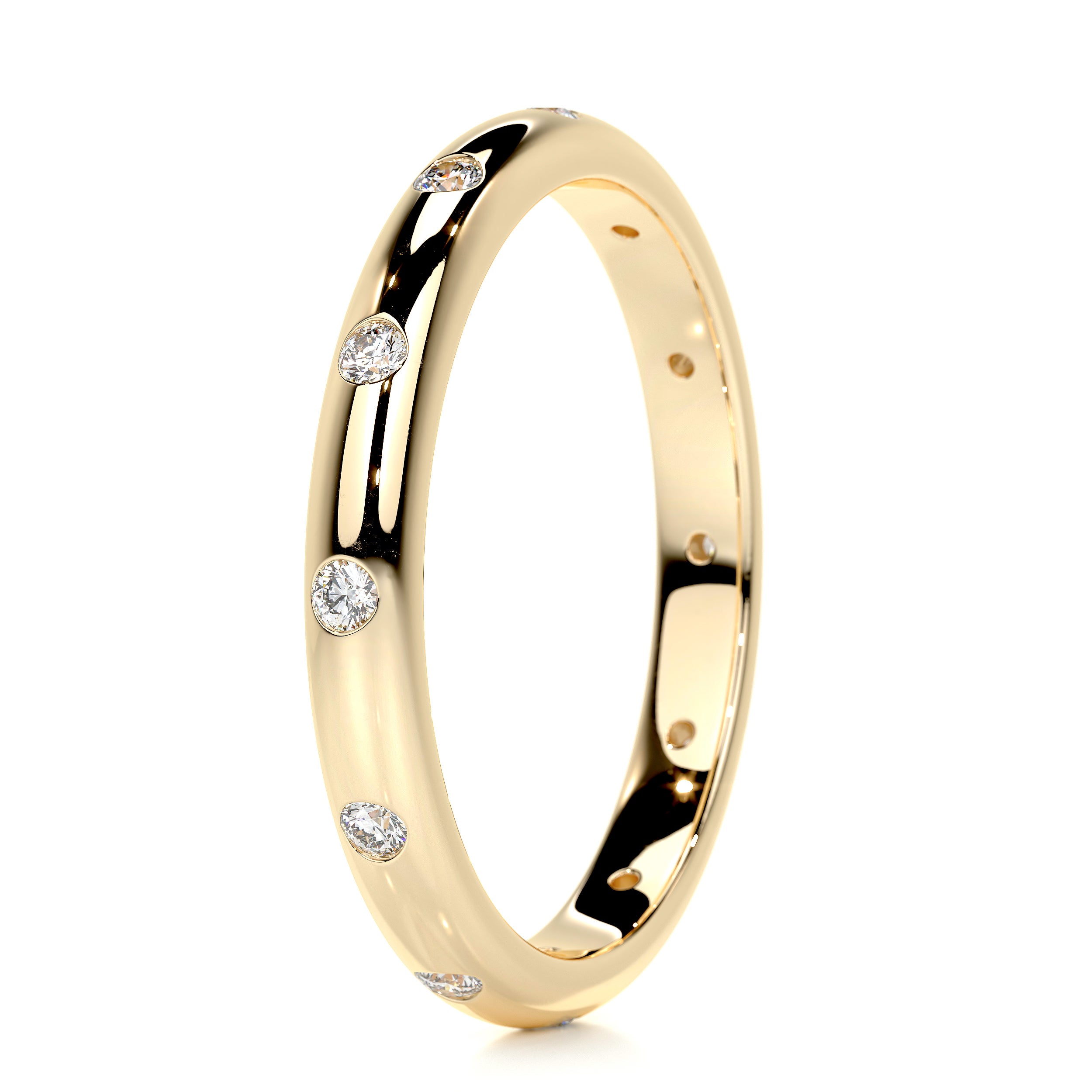 Jenni Men's Diamond Wedding Band   (0.20 Carat) -18K Yellow Gold