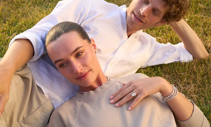 Couple wearing Best Brilliance fine jewelry